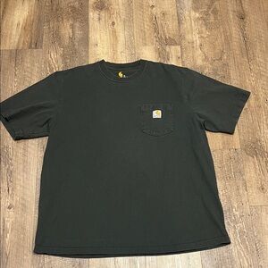 Carhartt Men's Dark Olive Green Short Sleeve Original Fit Tee with Logo Pocket💪